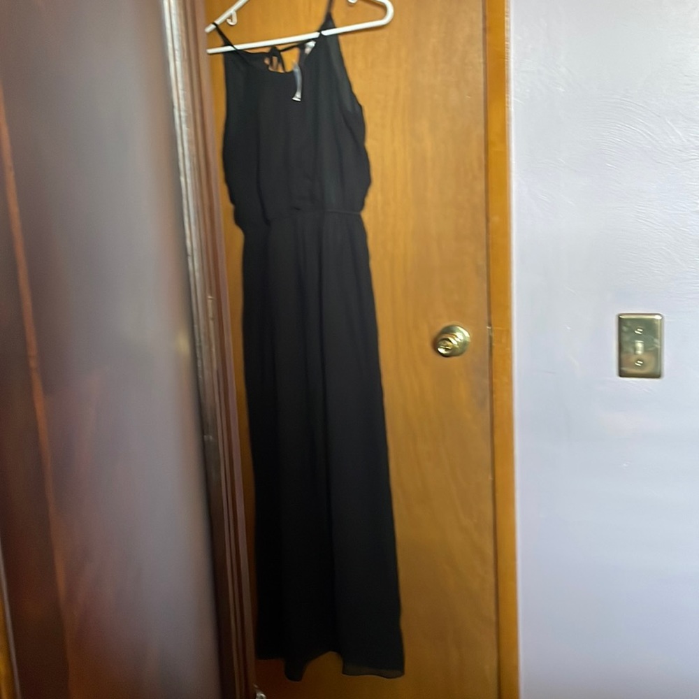 Size small women’s maxi dress, color-black